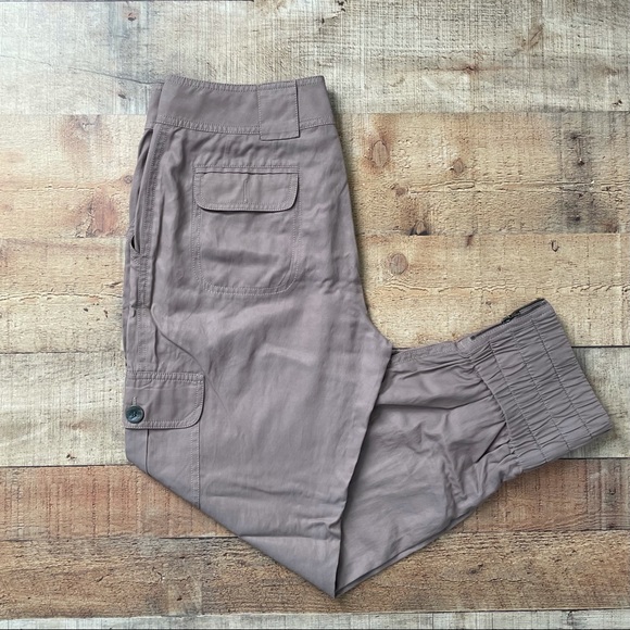 St. John Cargo Pants with Ankle Cuff Khaki Brown Size 4 - Picture 2 of 11